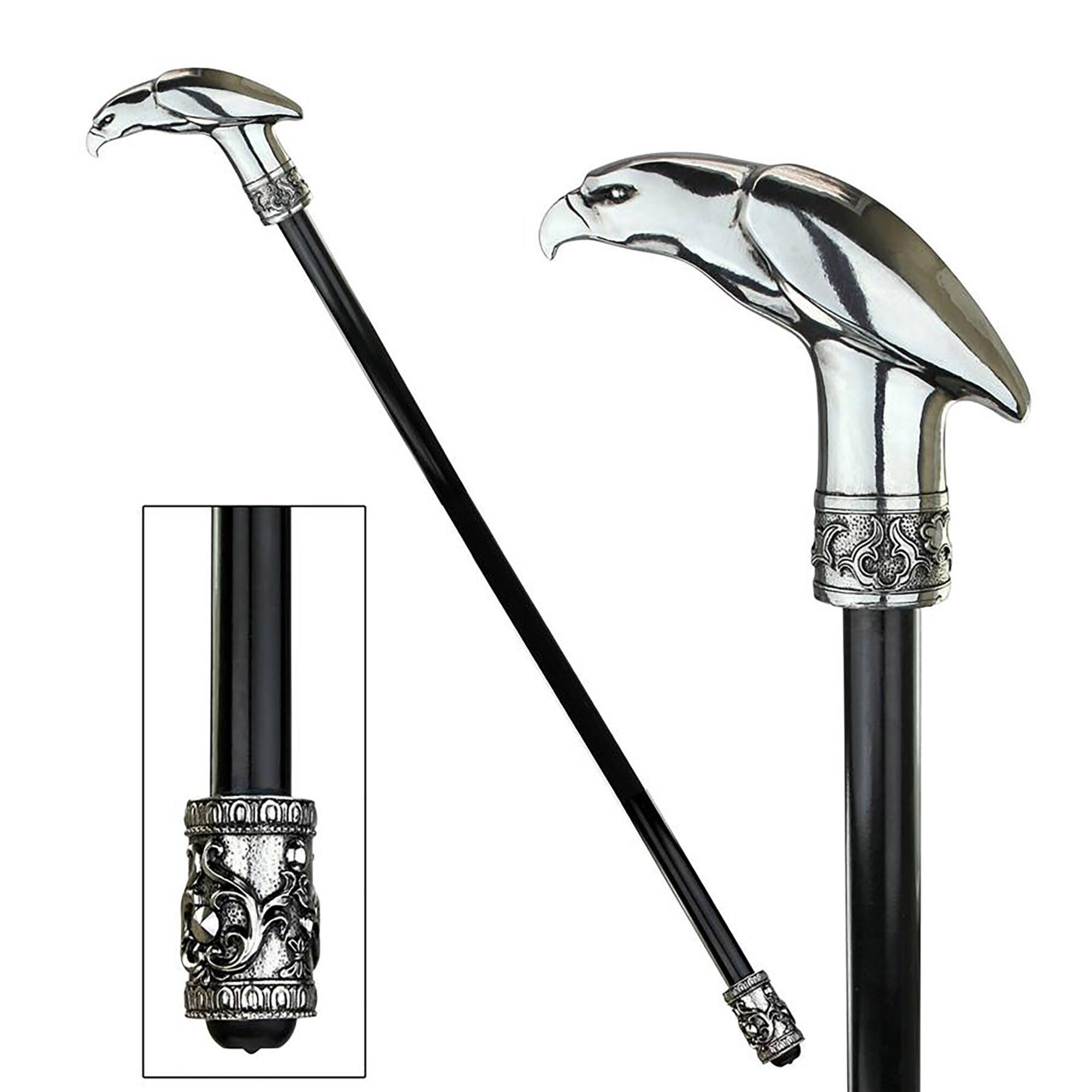 Design Toscano Dragonsthorne Collection 38" Piercing Presence Eagle Walking Stick